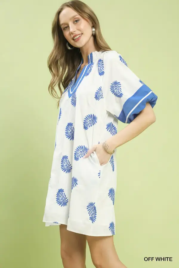 Polished Cotton Mini Dress