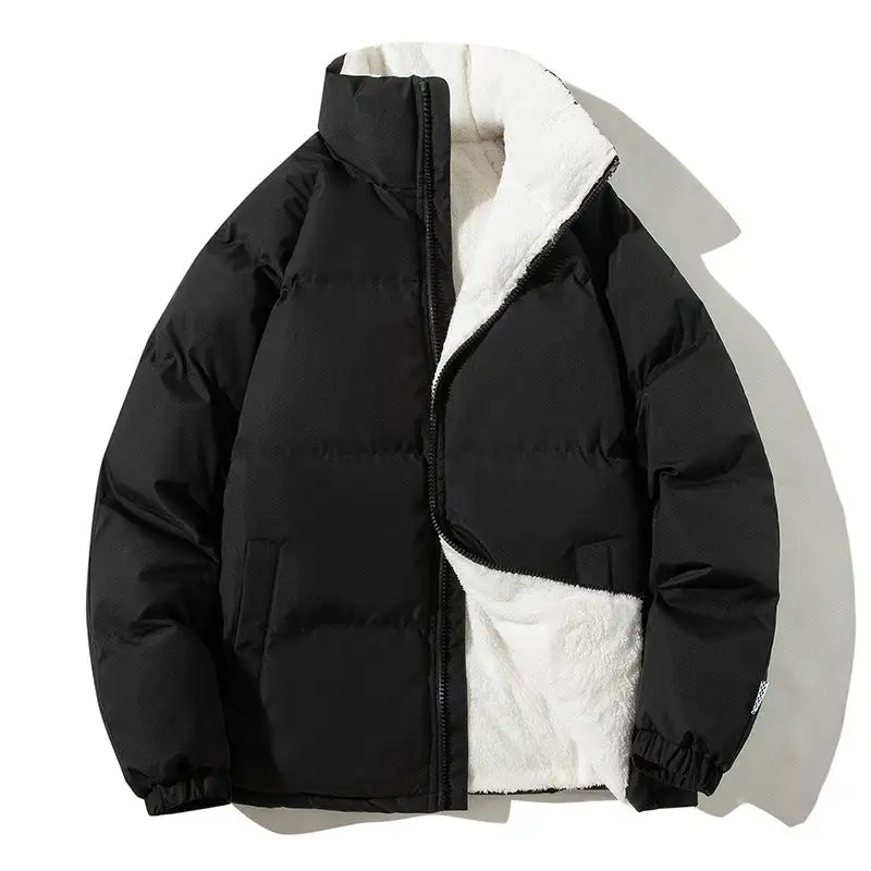 Quilted Teddy Stand Collar Bomber Jacket