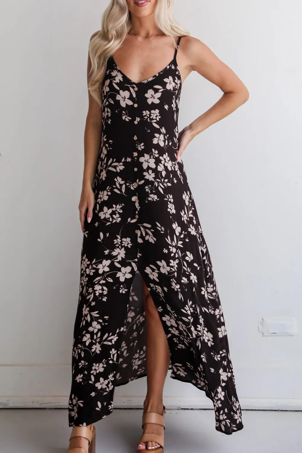 Black Floral Maxi Dress