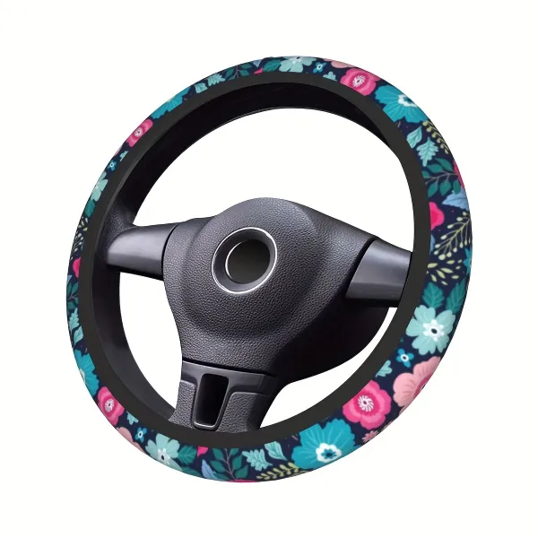 Floral Car Steering Wheel Cover