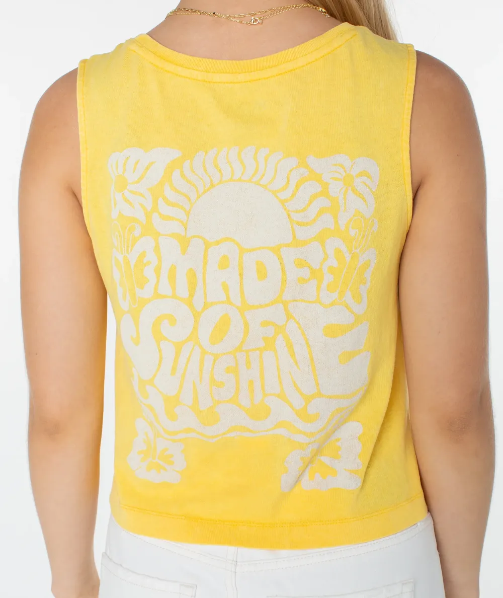 Loose Cartoon Print Round Neck Vest