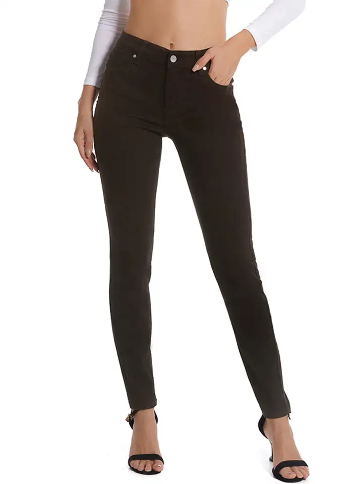 Button Fly Long Denim Jeans
