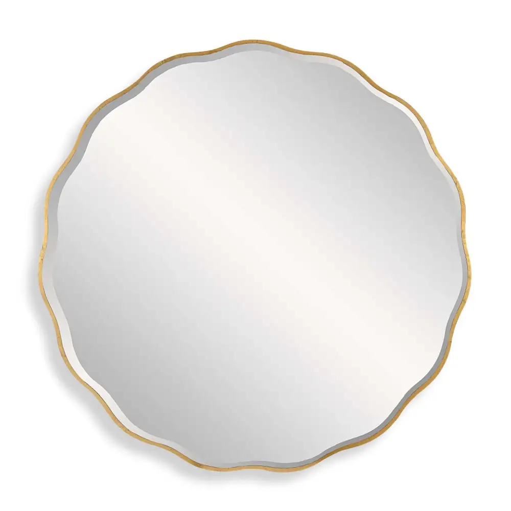 Scalloped Round Mirror