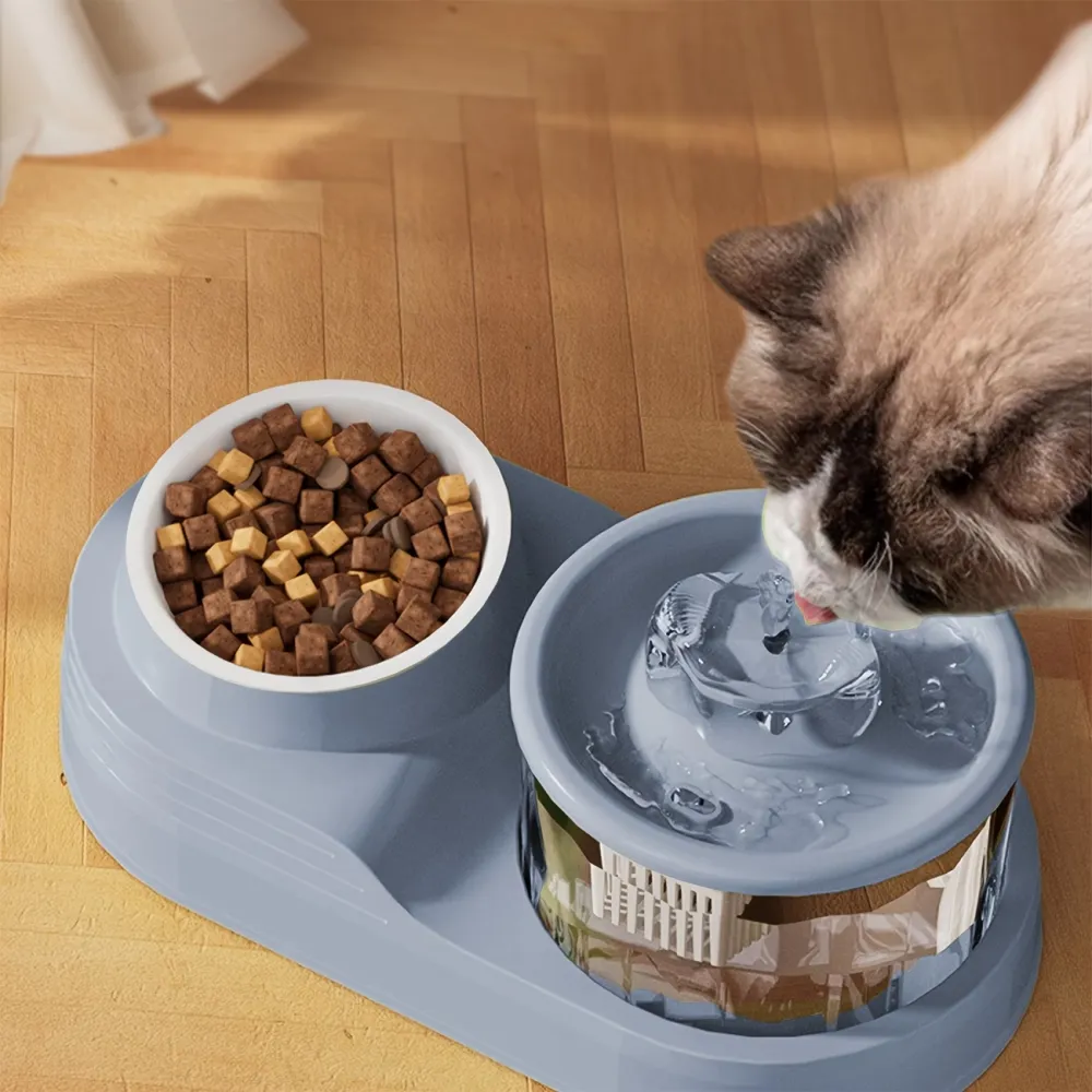 2-in-1 Cat Feeder & Fountain