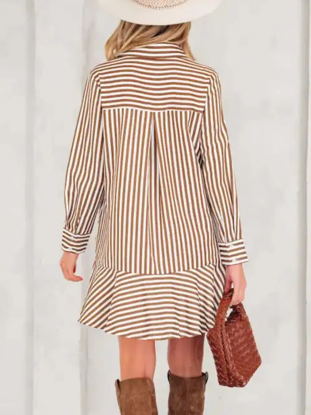Shirt Striped Casual Dress