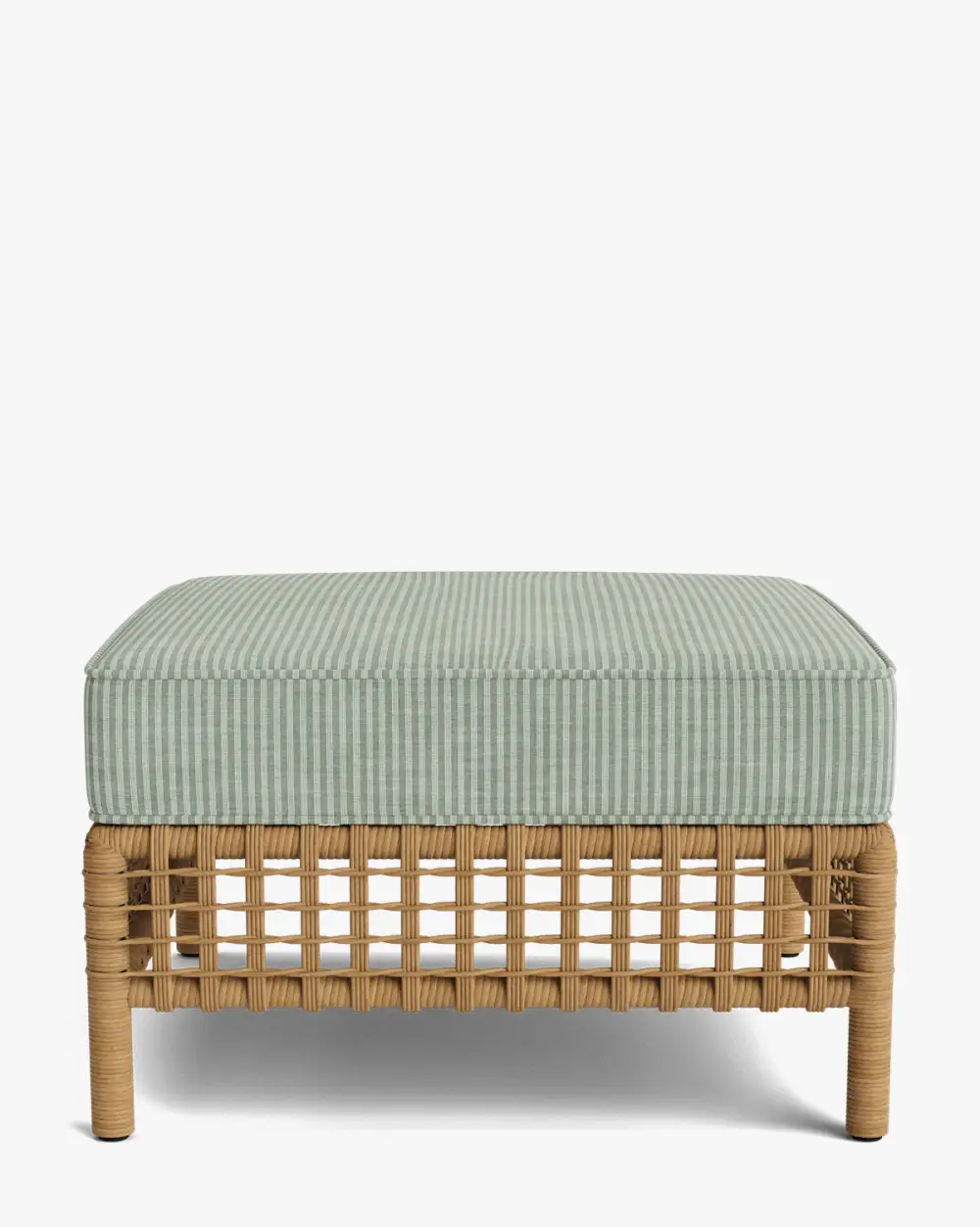 Woven Aluminum Ottoman