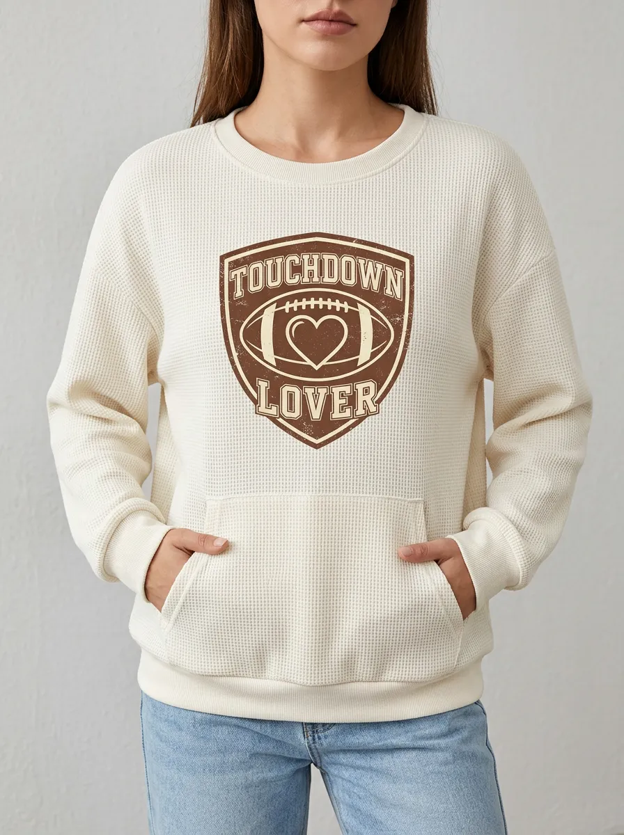 Football Graphic Casual Hoodie