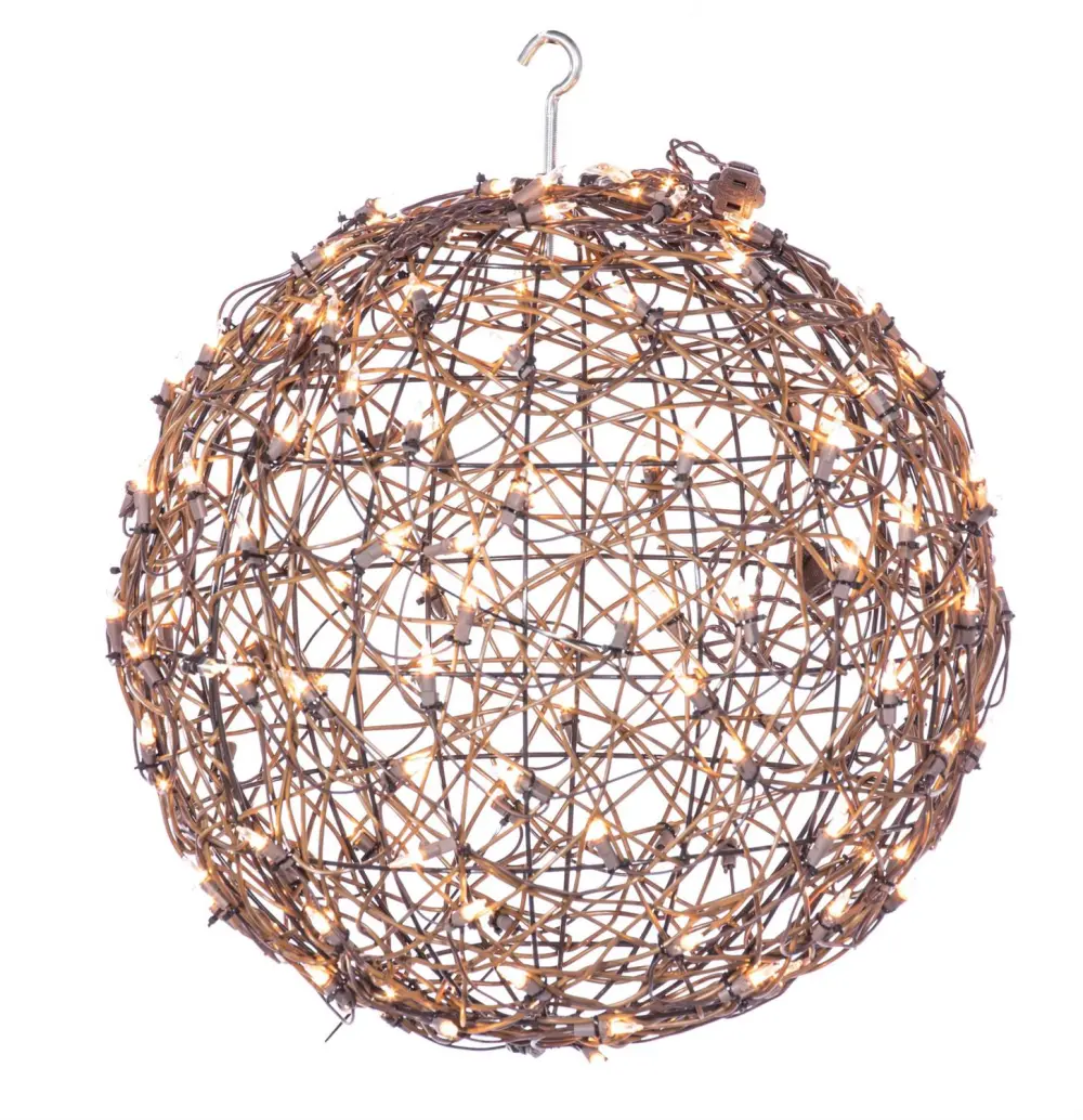Woven Prelit Grapevine Garden Sphere