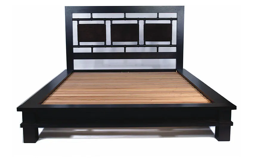 Suede Platform Bed