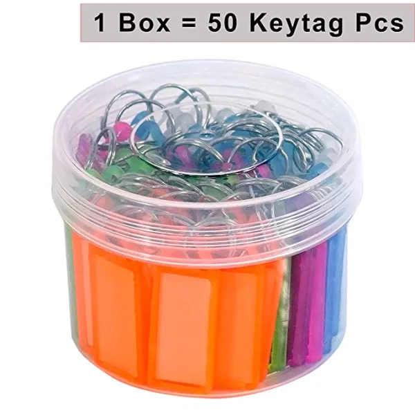 Multicolor Plastic Keychain With Name Tag Labels