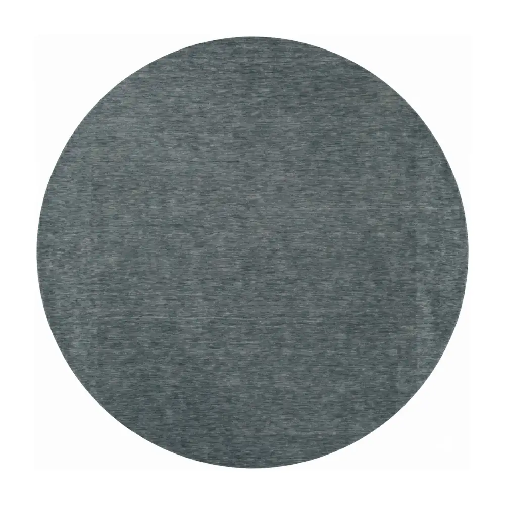 Hand-Loomed Wool Fringe Round Carpet