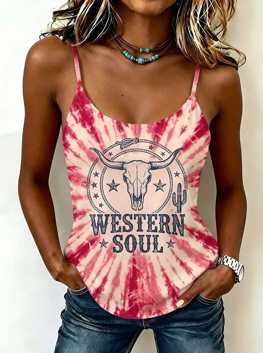 Western Soul Cow Tank Top