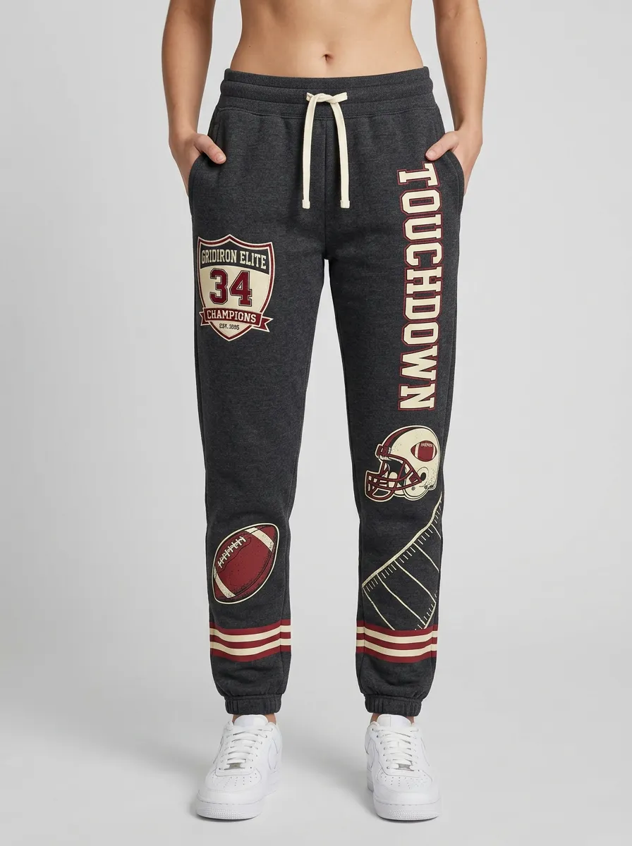 Women's Football Fan Gridiron Elite Touchdown Printed Joggers