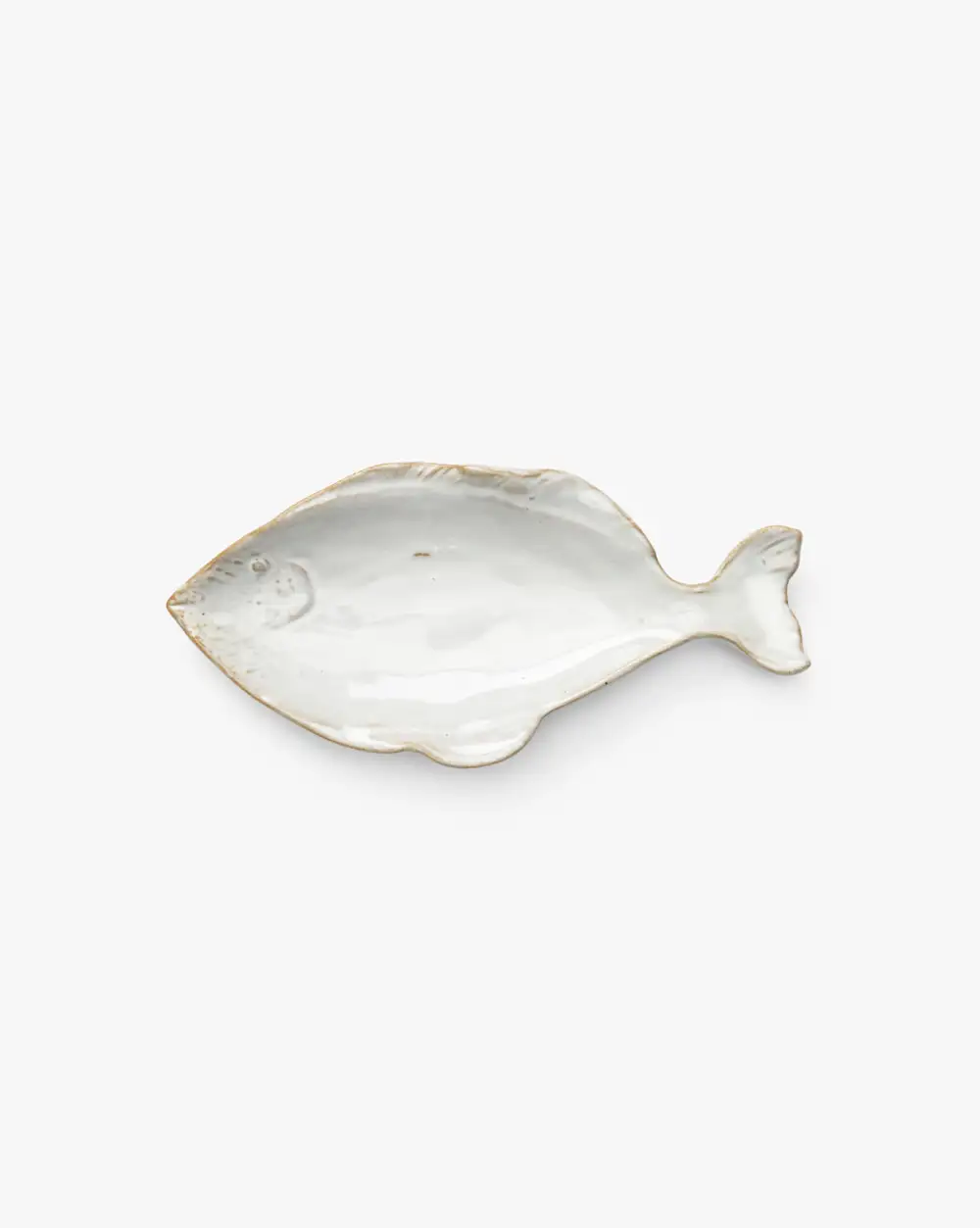 Textured Stoneware Fish Plate