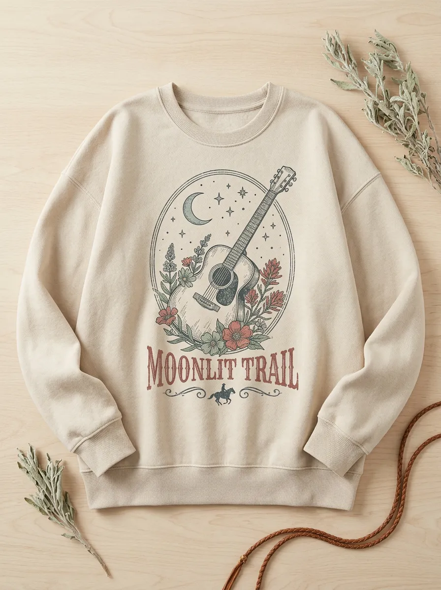 Rustic Floral Western Graphic Sweatshirt