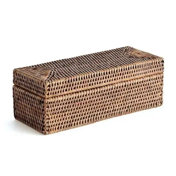 Rattan Compartment Storage Organizer