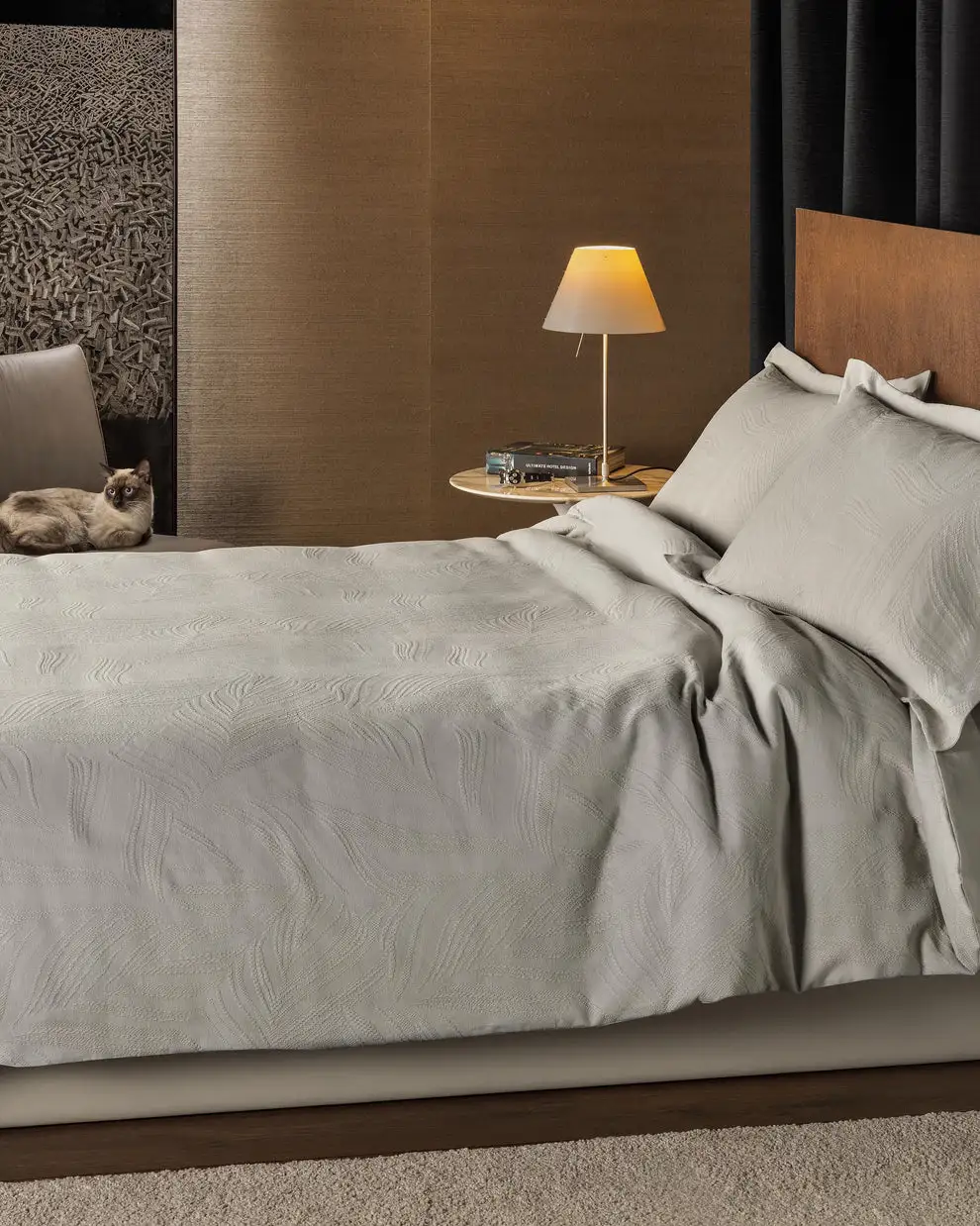 Woven Leaf Linen Duvet Cover Set