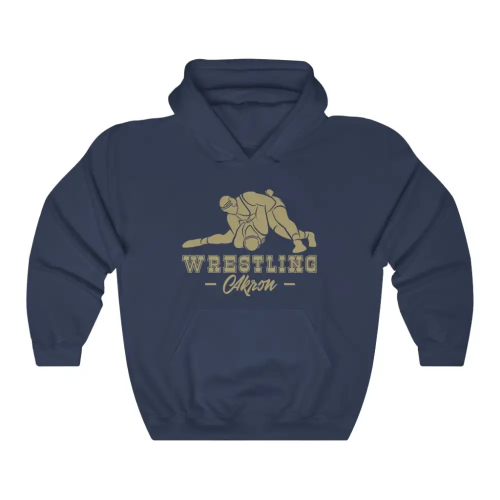 Relaxed Fan Style Wrestling Graphic Pullover Hoodie