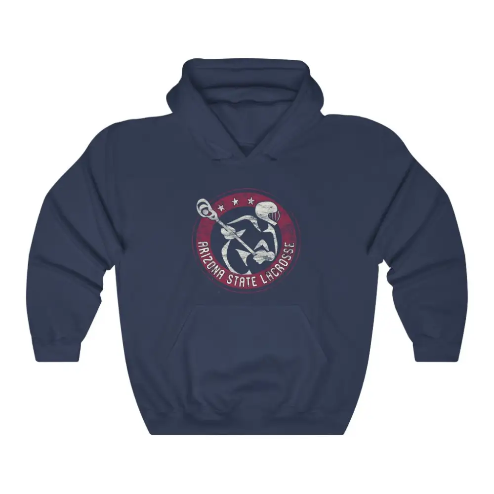 Vintage Player Lacrosse Graphic Pullover Hoodie