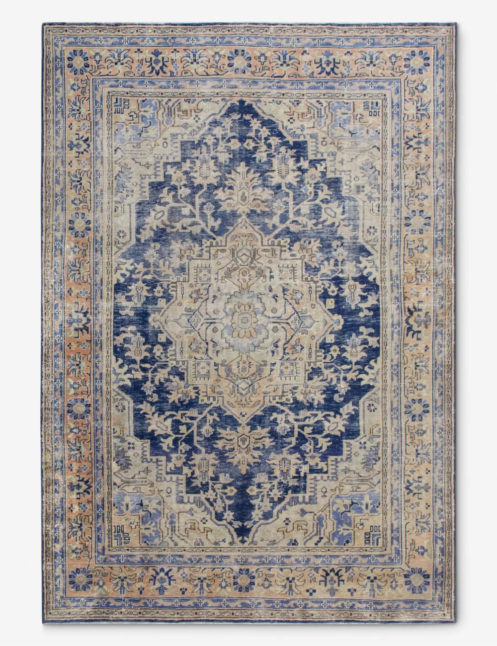 Vintage Inspired Rich Warm Turkish Inspired Hand Knotted Wool Area Rug