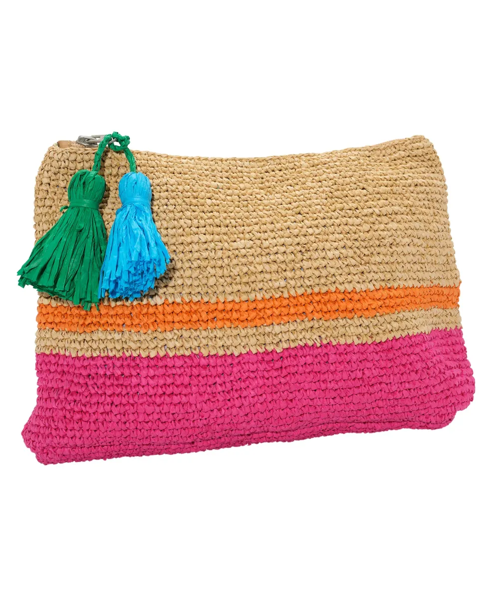 Vacation Essential Tropic Stripe Clutch