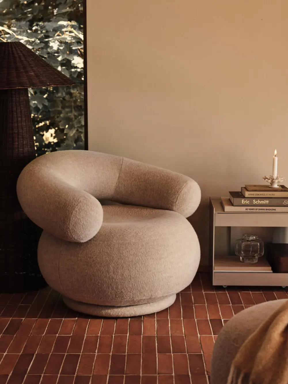 Swivel Alpaca Chair