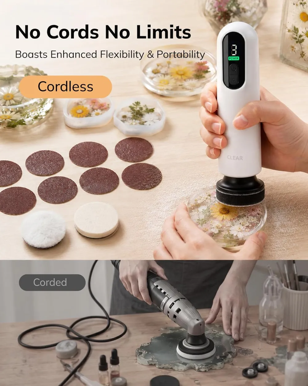 Cordless Rotary Sander Kit, 2