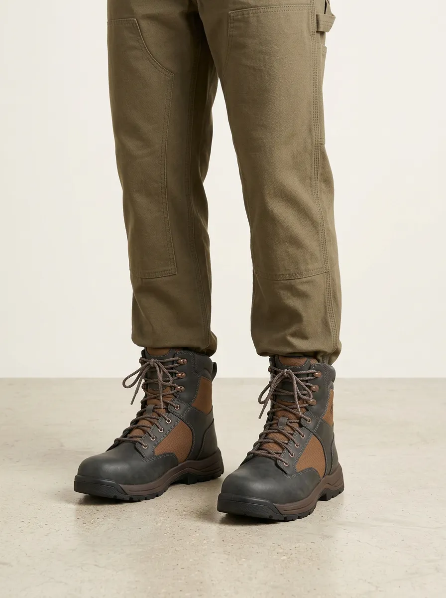 Unisex Modern Outdoor Tactical Leather Print Work Boots