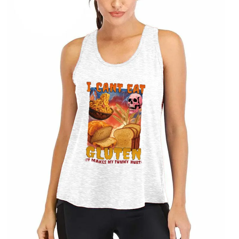 I Can T Eat Gluten Funny Meme Athletic Tank