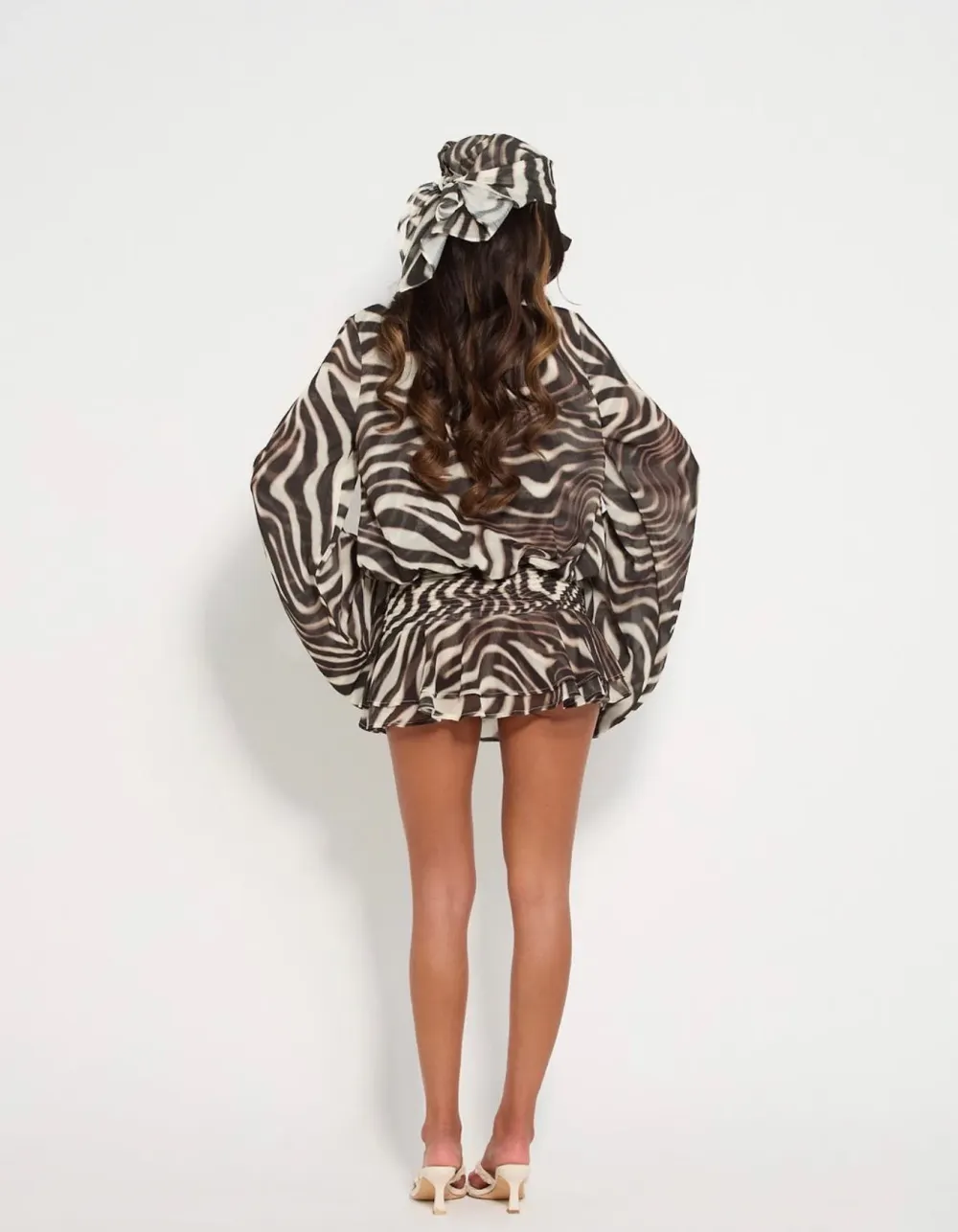 Zebra Mini Dress with Bandana