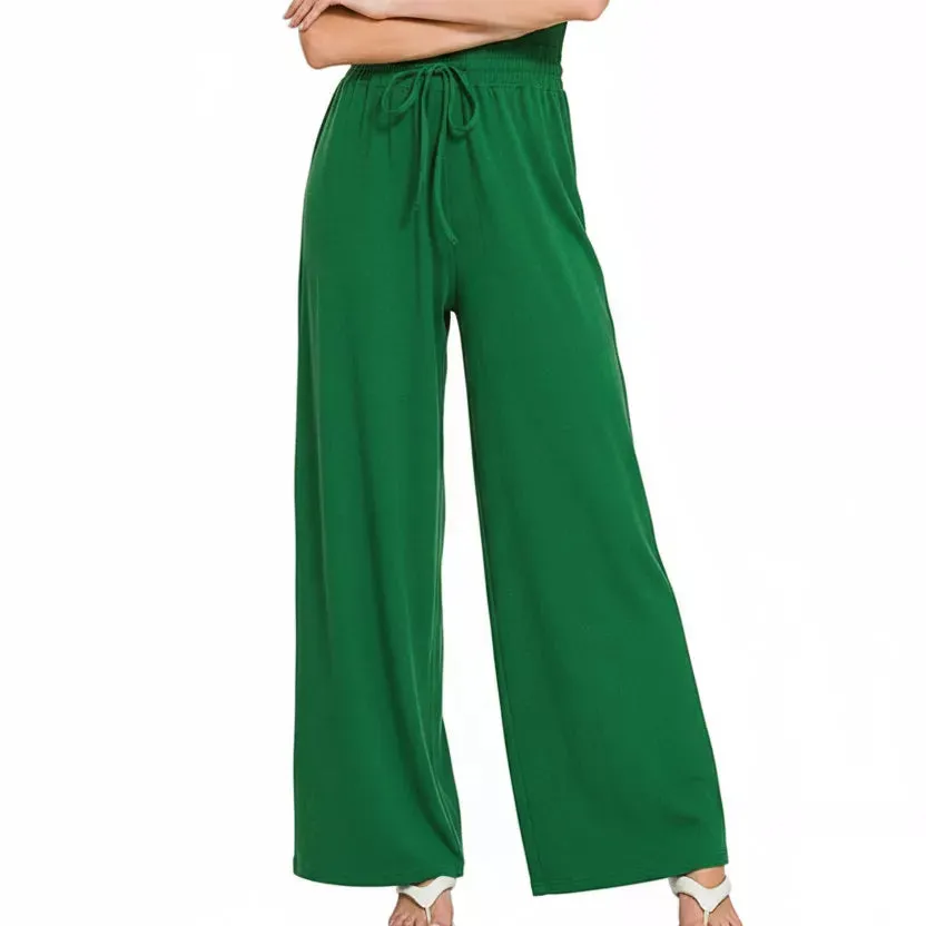 Tube Top Jumpsuit with Drawstring Waist