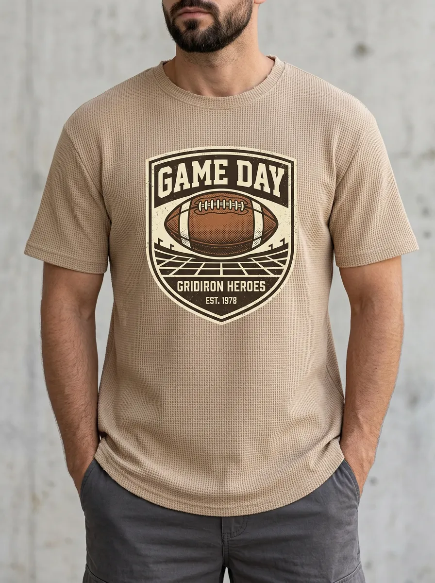 Football Graphic Casual T-Shirt