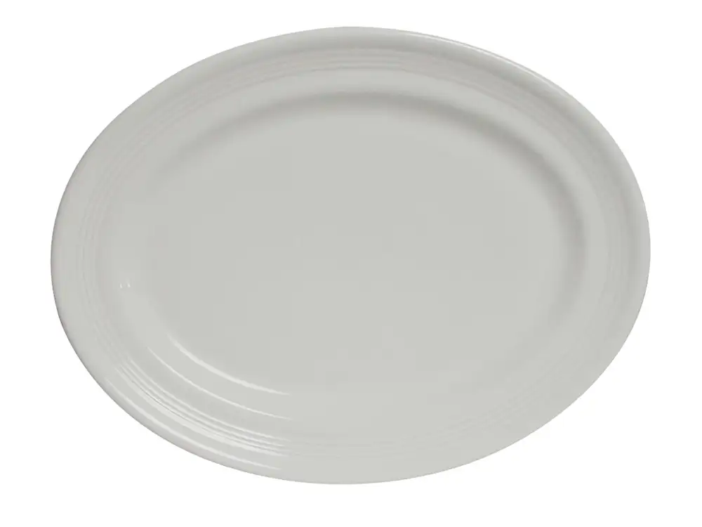 Concentric Pattern Oval Platter
