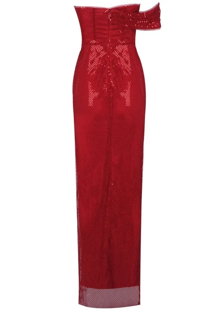 Antonella Maxi Dress In Red