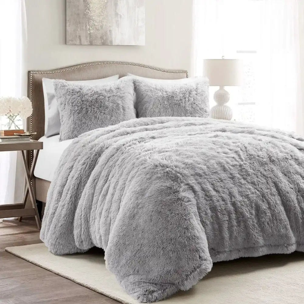 Faux Fur Duvet Cover Bedding Set
