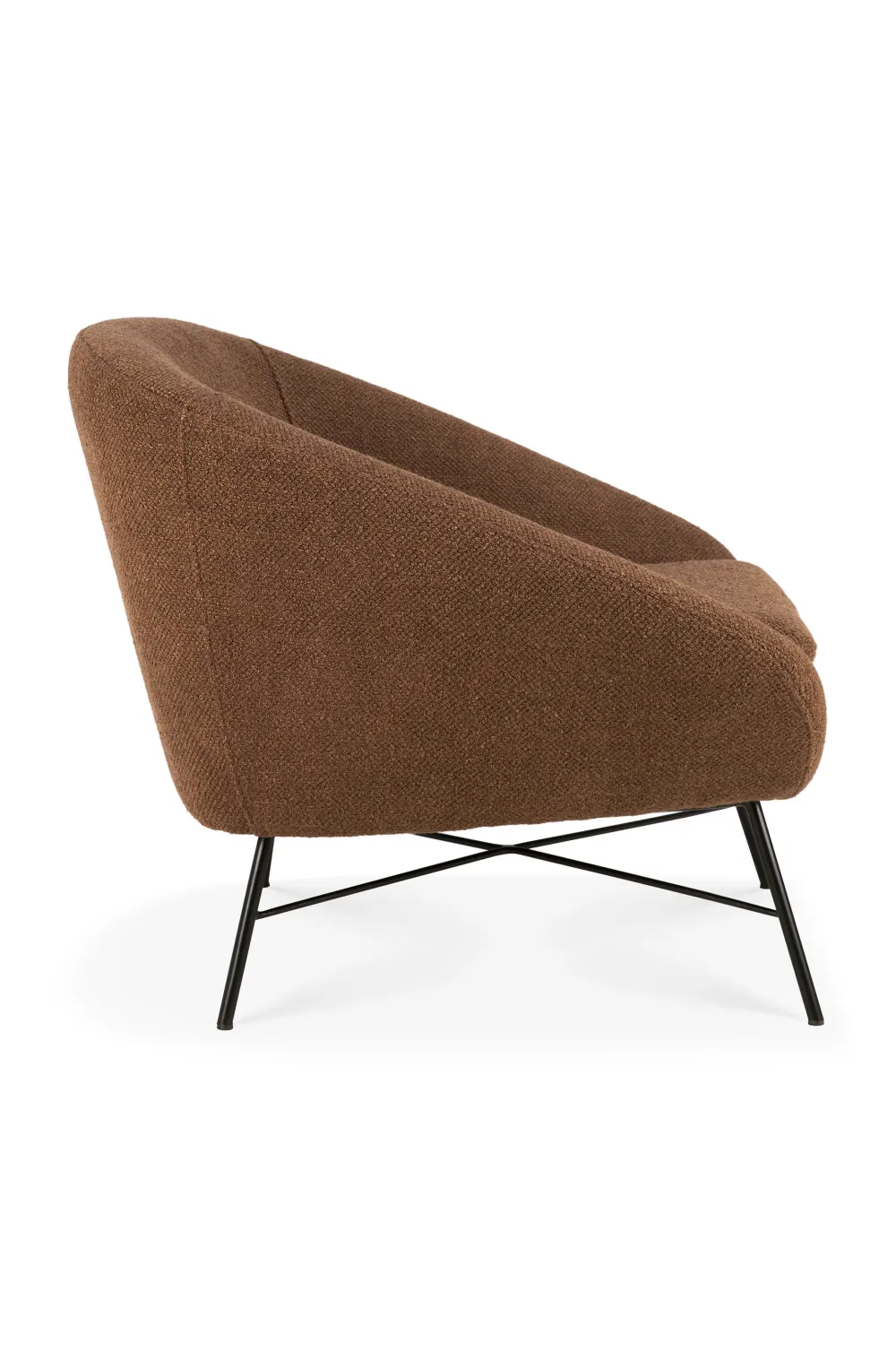 Curved Vintage Style Lounge Chair