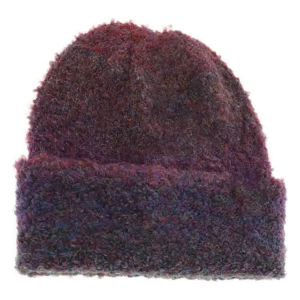 Multi-colored Slouchy Mohair Cuffed Beanie