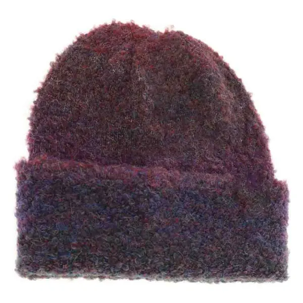 Multi-colored Slouchy Mohair Cuffed Beanie