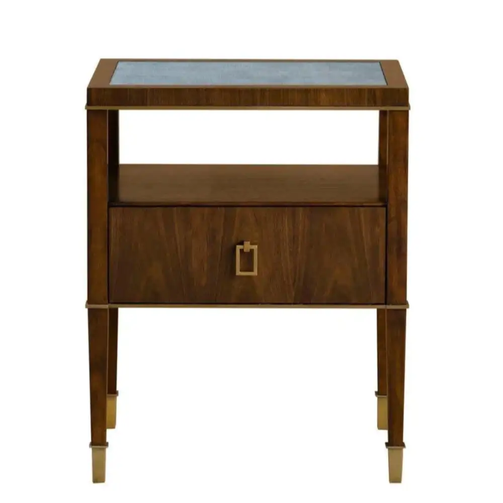 Brass Detail Drawer Storage Side Table