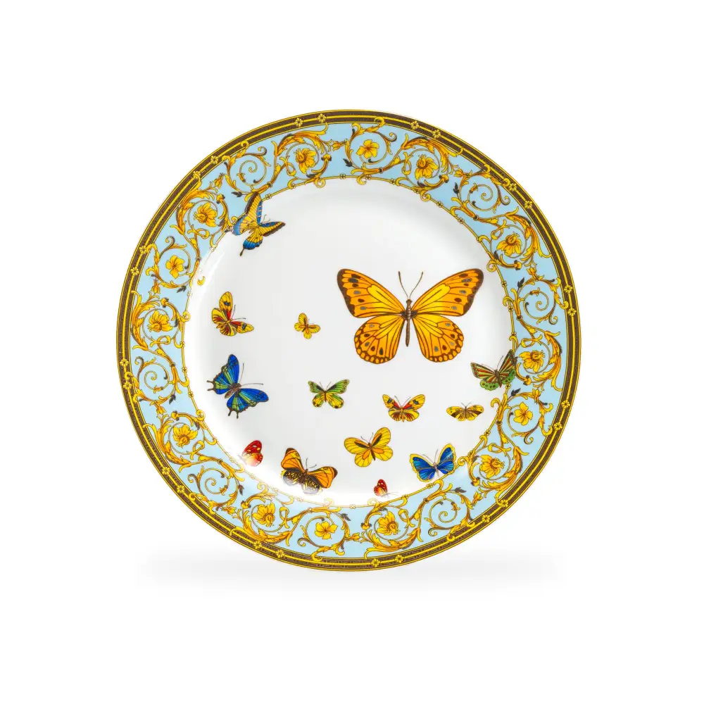 Butterflies Ornament Porcelain Dessert Plate