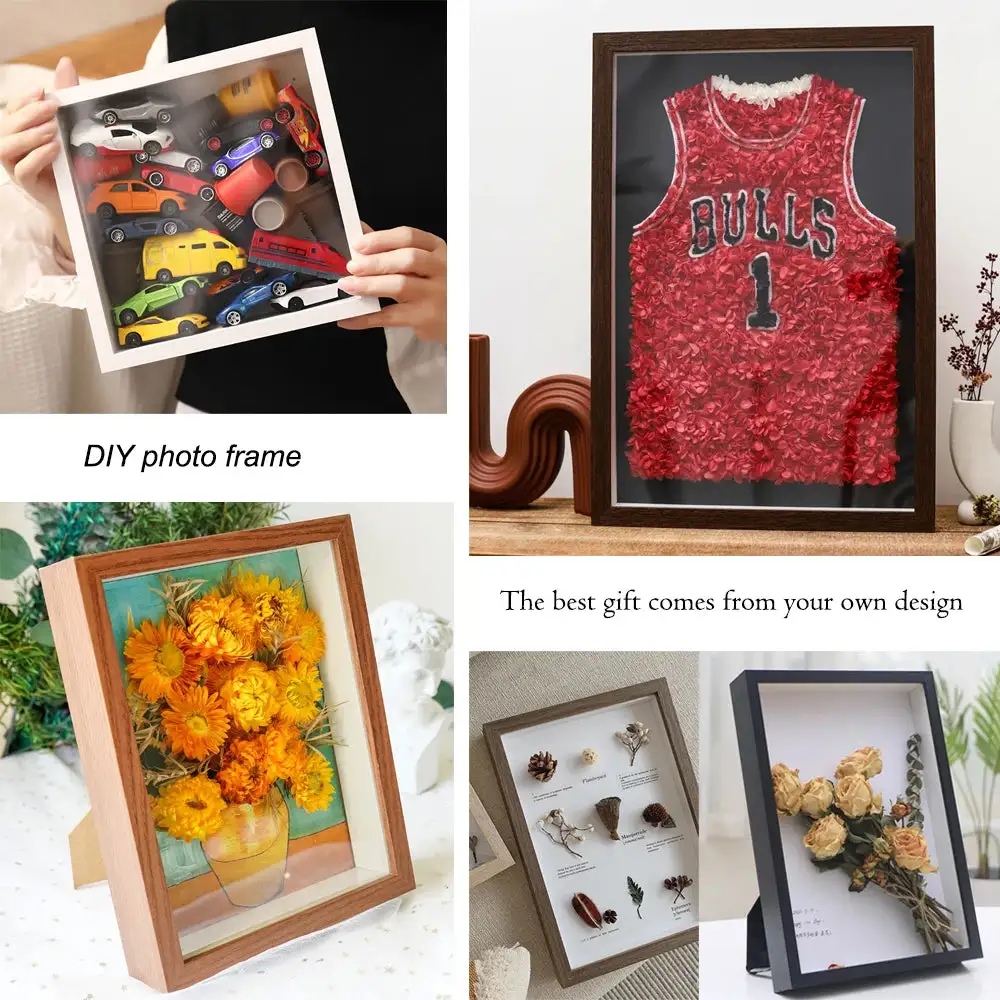 Wooden Glass Floral Decorative Wall Accent