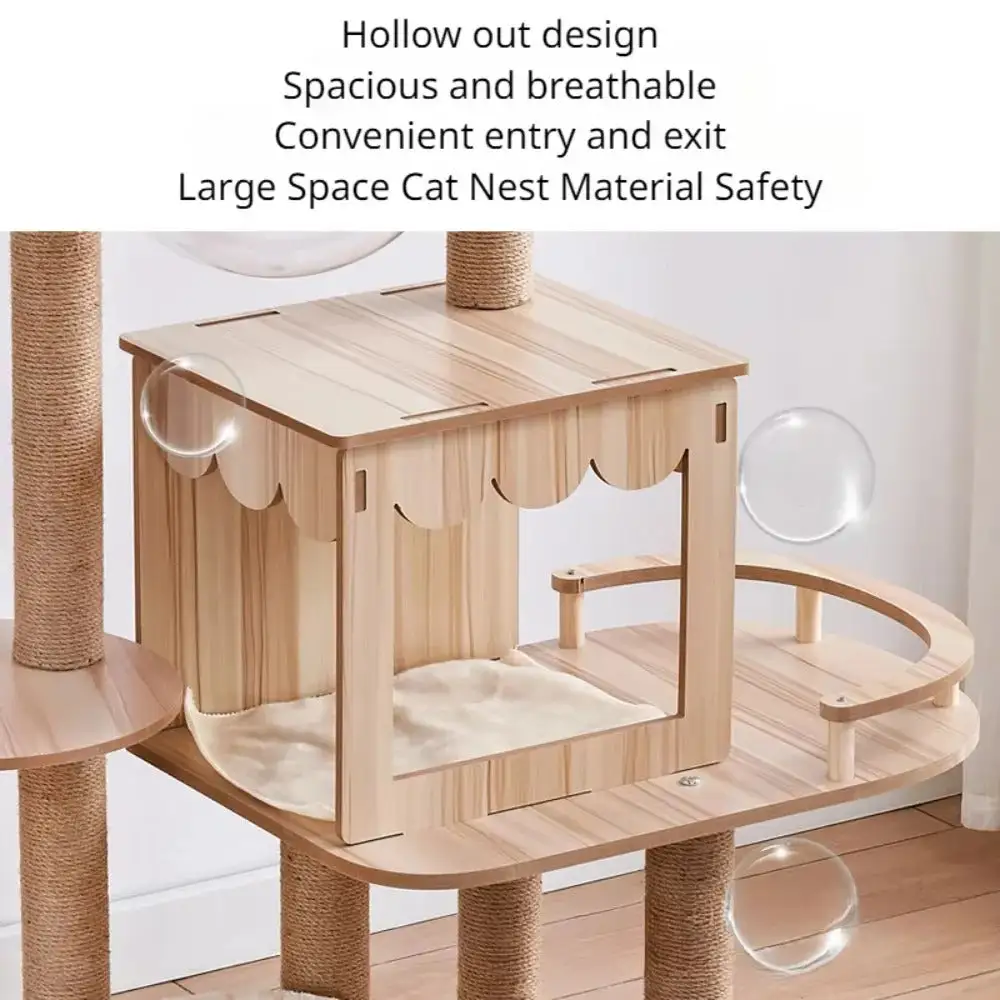 Wooden Easy-To-Install Cat Climbing Frame