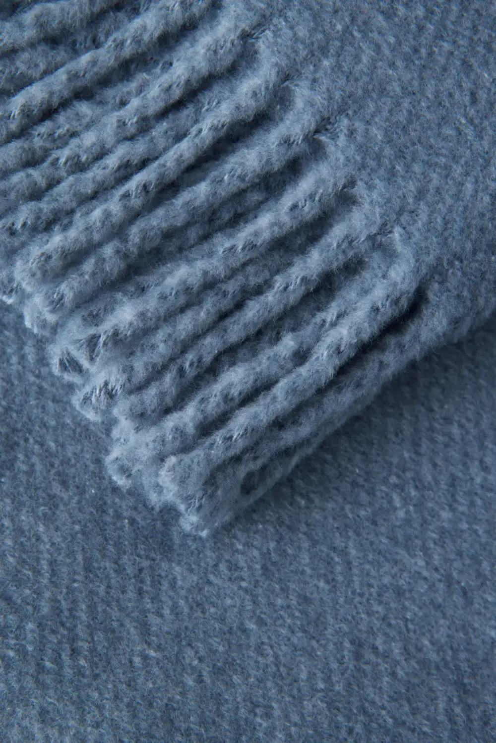 Solid Cotton Blend Throw