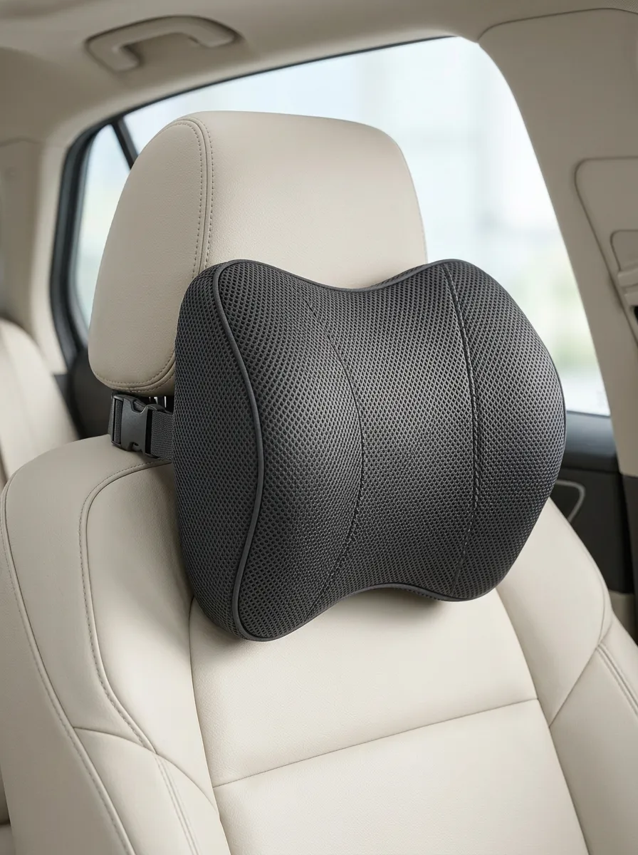 Memory-Foam Mesh Ergonomic-Style Car Neck Support Pillow