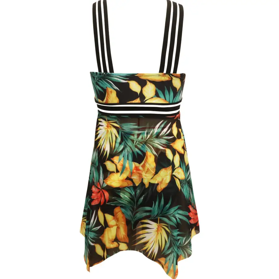 Women's Crisscross Cutout Printed Swim Set