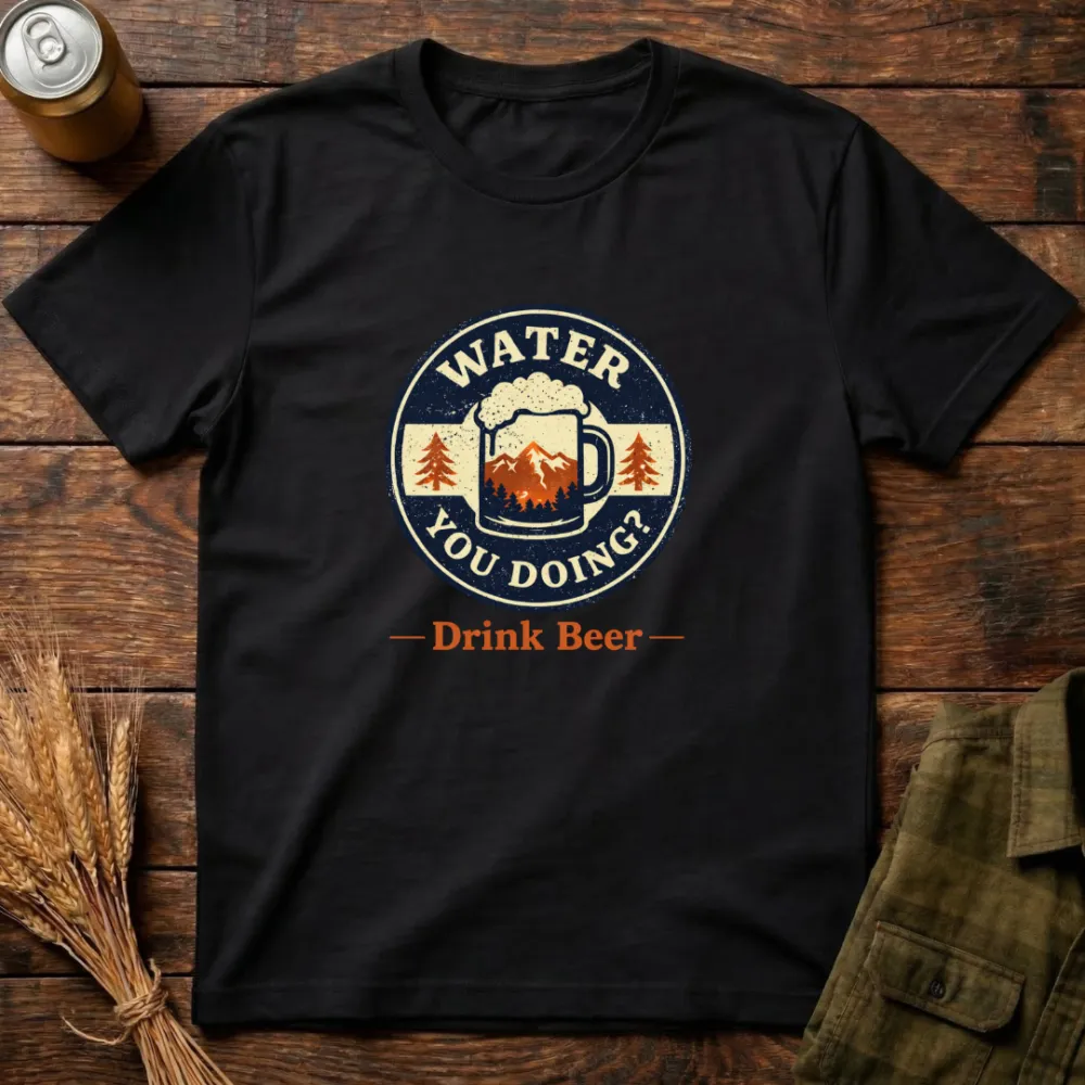Water You Doing Graphic Cotton T-Shirt