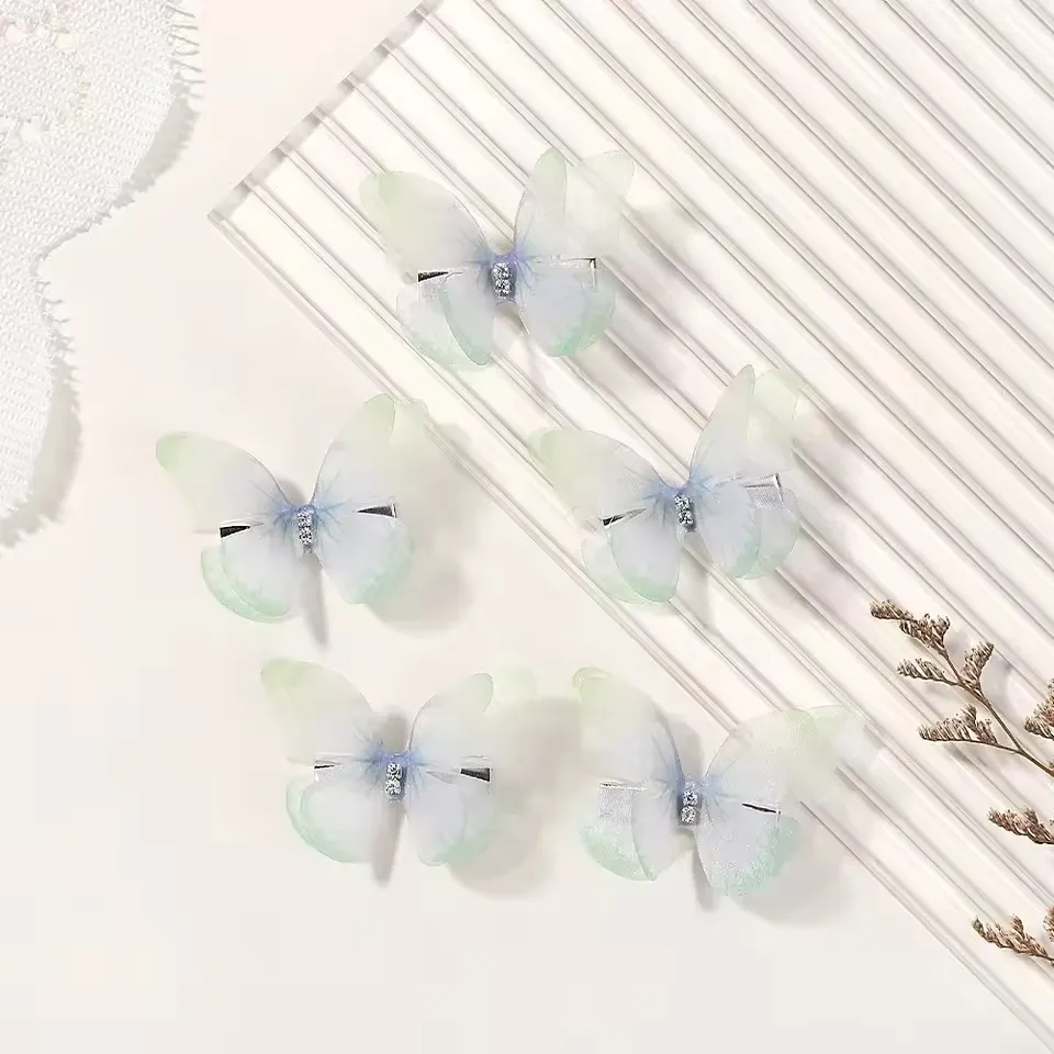 Creative Realistic Butterfly Colorful Hairpin