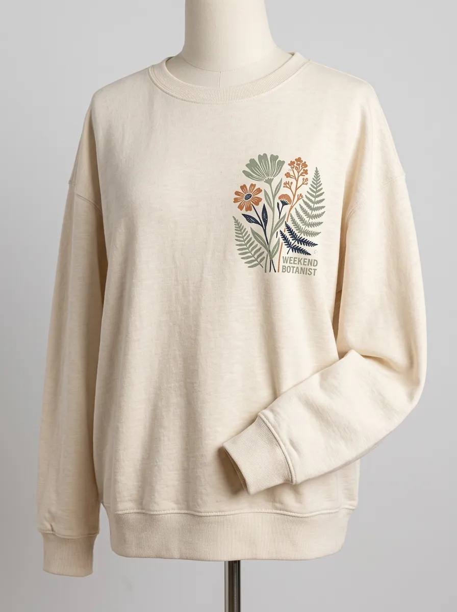 Weekend Botanist Floral Fern Sweatshirt