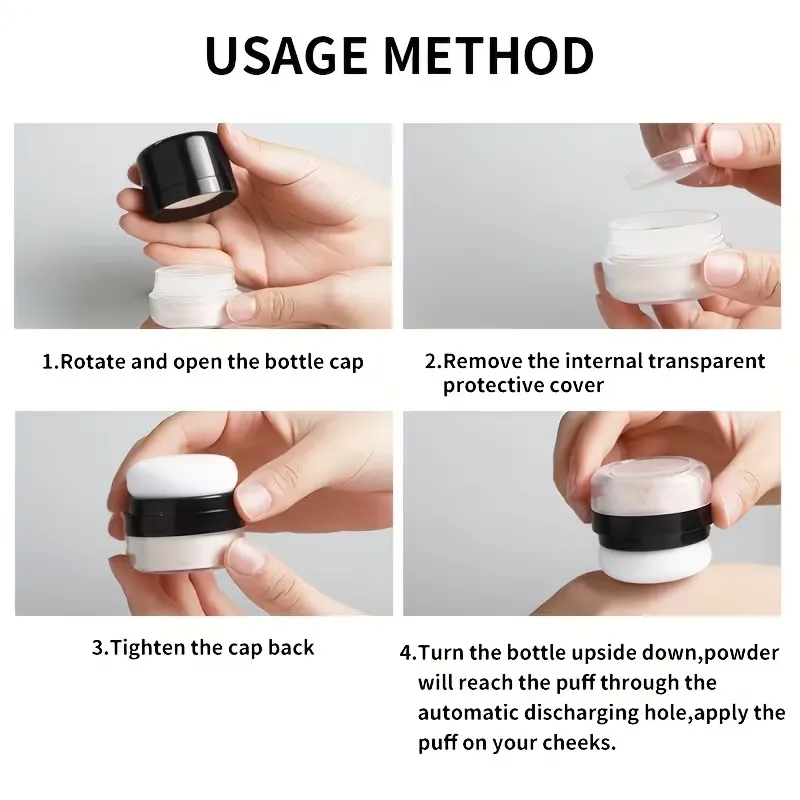 Skin-Friendly Soft Puff Setting Powder