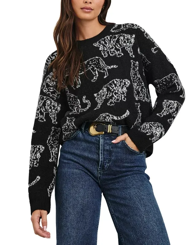 Ribbed Crew Neck Long Sleeve Sweater